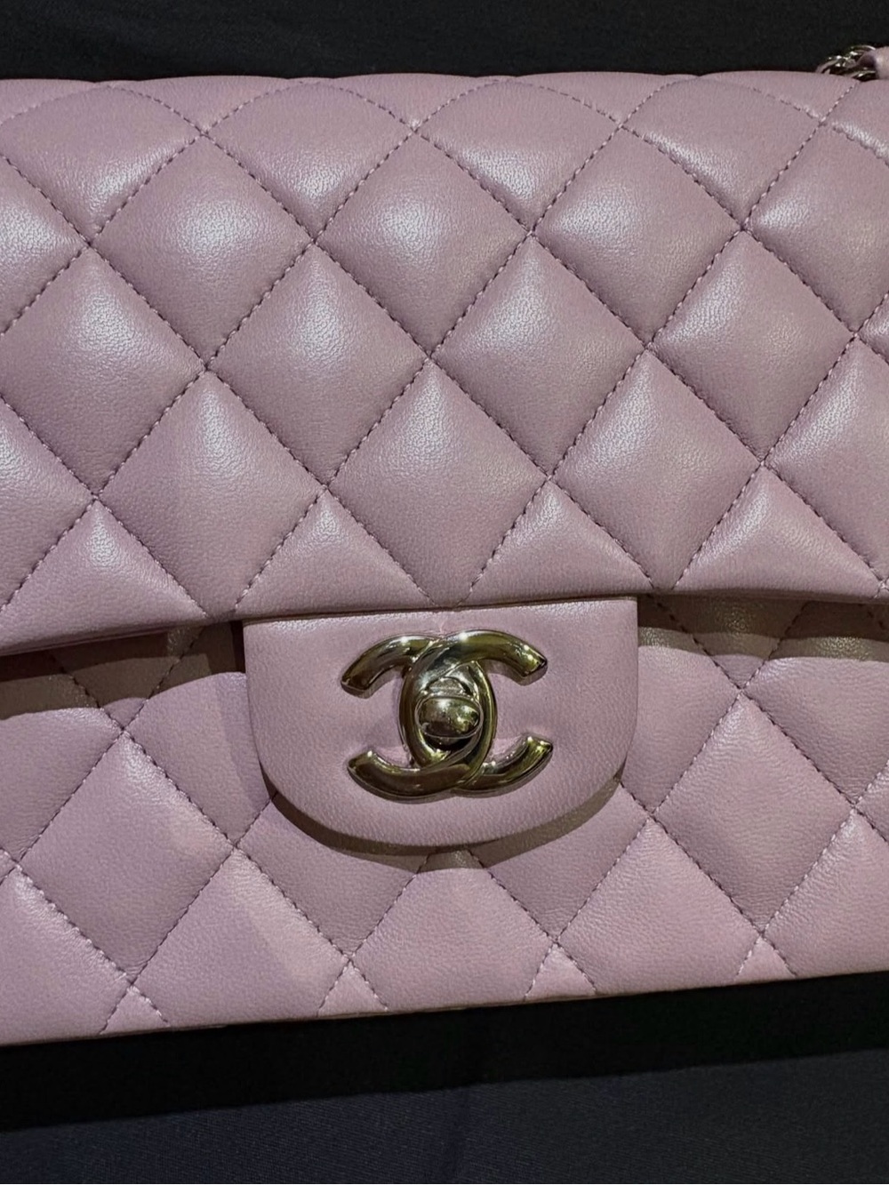 CHANEL Classic Flap Bag Pink Quilted Leather Chain Shoulder Bag - Picture 6 of 9
